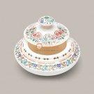 Marble Handmade Flower Storage Vase With Lid Multi Stone Marquetry Floral Decor