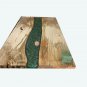 Epoxy Green Resin dining, sofa, center table top Live Edge Walnut Custom Orders