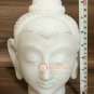 8" Marble White Buddha Head Statue Handmade Decorative New Year Eve Gift Decor