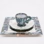 Rare Mop Stone Handmade Feed Serving Tray With Cup Set Handmade Kitchen Decor