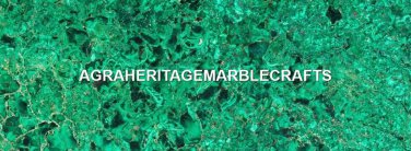 Fine Marble Dining Top Table Malachite Light Stone Art Inlay Outdoor Decor H5614