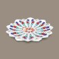 White Marble Designer Flower Fruit Bowl Semi Precious Handcrafted Kitchen Decor