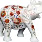 10" White Elephant Statue Carnelian Stone Art Floral Handmade Christmas Eve Gift