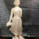 23" Marble Stone Woman Handmade Statue Home Antique Show Piece Gift Decor E1291