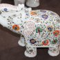 12" Modern Marble Stone Elephant for Sale Multi Inlay Wedding Gift Decor H5721B