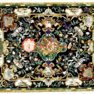 Black Marble Center Conference Table Top Inlay Floral Hallway Outdoor Arts E1601