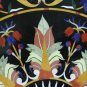 36" Black Marble Top Dining Hallway Table Top Floral Marquetry Inlay Home Decor