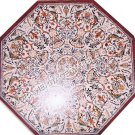 36" Beautiful Marble Dining Center Table White Top Mosaic Inlay Home Decor H5041 36" Beautiful Marble Dining Center Table White Top Mosaic Inlay Home Decor H5041