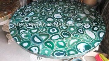 36" Round Marble Dining Table Top Malachite Inlay Random Arts Garden Decor H5013