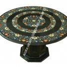 36" Black Marble Dining Center Table Top With Stand Inlay Arts Home Decor H3501 36" Black Marble Dining Center Table Top With Stand Inlay Arts Home Decor H3501