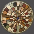 36" Marble Marquetry Round inlaid Dining Coffee Table Top Home Christmas Decor