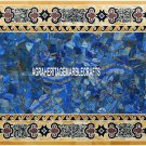 Marble Garden Table Random Lapis Lazuli Inlay Arts Stone Outdoor Decor H3878