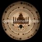 15" White Inlaid Serving Plate Taj Mahal Filigree Floral Art Best Columbus Gifts