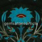 10" Black Collectible Plate Turquoise Inlay Floral Fine Art Columbus Gift Decor
