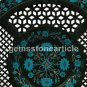 10" Black Collectible Plate Turquoise Inlay Floral Fine Art Columbus Gift Decor