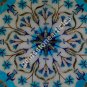 12" Marvulesh Inlaid Dinning Plate Turquoise Floral Christmas Gift Decor Arts
