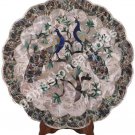 12"x12" Modern Inlaid Dish Plate Peacock Semi Precious Floral Art Christmas Gift 12"x12" Modern Inlaid Dish Plate Peacock Semi Precious Floral Art Christmas Gift