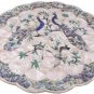 12"x12" Modern Inlaid Dish Plate Peacock Semi Precious Floral Art Christmas Gift