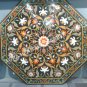 36" Octagon Marble Dining Restaurant Table Top Precious Inlay Decorative E348