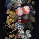 18"x24" Black Marble Dining Center Table Top Fruit Inlay Design Patio Decor E852