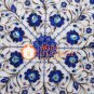 31" Marble Coffee Center Table Top Lapis Lazuli Inlay Floral Kitchen Decor H029