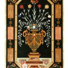 Black Marble Decorative Center Dining Table Top Pitradura Art Hallway Deco E1636