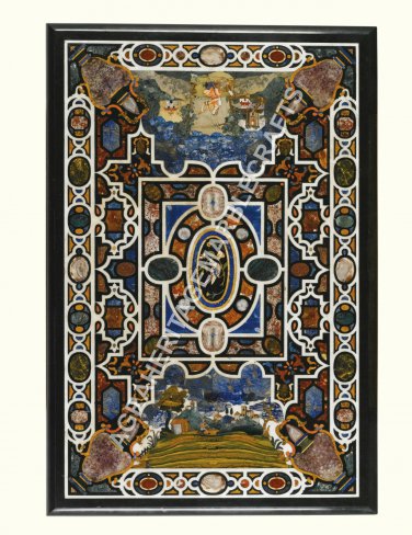 6'x3' Marble Hallway Center Table Top Precious Inlay Design Home Furniture E837A
