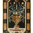 6'x3' Decorative Marble Dining Table Top Floral Marquetry Inlay Art Decor H4806A