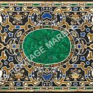 5'x3' Marble Dining Home Table Top Pietra Dura Malachite Inlay Patio Decor H5106