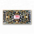 6'x3' Marble Black Garden Top Table Marquetry Inlay Design Furniture Decor E976A 6'x3' Marble Black Garden Top Table Marquetry Inlay Design Furniture Decor E976A