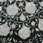 24" Black Marble Coffee Bedroom Table Top Mother of Pearl Inlay Floral Art Decor