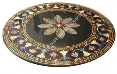 44" Custom Marble Dining Table Top Inlay Furniture