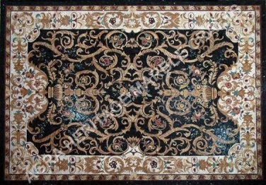 5'x3' Black Marble Dining Excluisve Table Top Pietra Dura Inlay Home Decor H5071