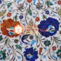 32" Marble Coffee Table Top Multi Inlay Stone Floral Peacock Art Home Decor H030