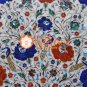 32" Marble Coffee Table Top Multi Inlay Stone Floral Peacock Art Home Decor H030