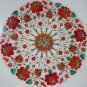24" White Marble Coffee Table Top Carnelian Malachite Inlay Home Kitchen Decor