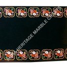 4'x2' Black Marble Countertops Table Stunning Inlay Design Christmas Decor E484