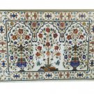 4'x3' Marble Center Dining Table Top Handicraft Inlay Multi Floral Decor E1508