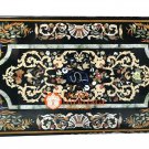 72"x36" Black Marble Conference Dining Table Top Inlay Pietra Dura Decor E439