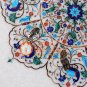 24" Round Marble Coffee Table Top Peacock Parrot Multi Inlay Floral Decor H037