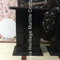Black Marble Dining Center Table Top Rare Inlaid Mosaic Art