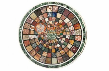 Marble 35" Coffee Center Table Top Multi Inlay Floral Furniture Art E1657