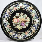 29" Marble Pietradura Inlay Floral Art Round Handmade Coffee Table Top E1686 29" Marble Pietradura Inlay Floral Art Round Handmade Coffee Table Top E1686