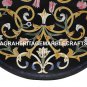 Marble Top Dining Table Semi Precious Inlaid Marquetry Work Mosaic Decor H1414