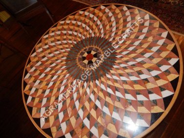 Glamorous Marble Beautiful Dining Center Round Table Top Mosaic Inlay Stone E635