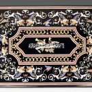 Black Marble Restaurant Table Pietradura Inlay Stone Custom Hallway Decor H4017 Black Marble Restaurant Table Pietradura Inlay Stone Custom Hallway Decor H4017