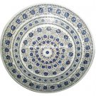 Marble Coffee Dining Table Top Lapis Stone Mosaic Inlay Floral Patio Decor H949