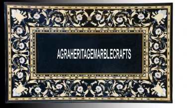 Marble Top Dining Table Semi Precious Inlaid Pietradura Restaurant Decor H3279