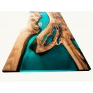 Epoxy Table, dining, sofa, center table top Live Edge Walnut Table Office Decor