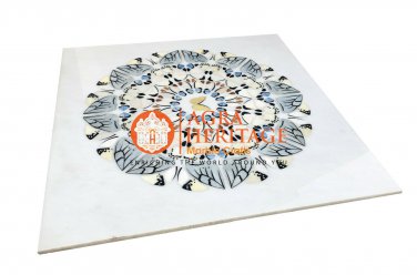 60" Marble White Center Dining Side Table Top Italian Inlay Art Home Decor M003